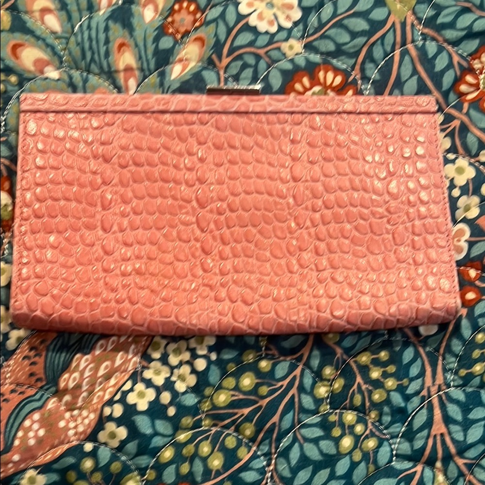 Banana Republic Pink Textured Clutch
